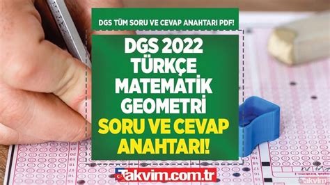 2022 dgs cevap anahtarı